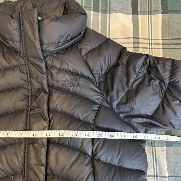The North Face Long 600 Down Insulated Jacket Womens Black Small Parka Outdoor - Picture 15 of 16
